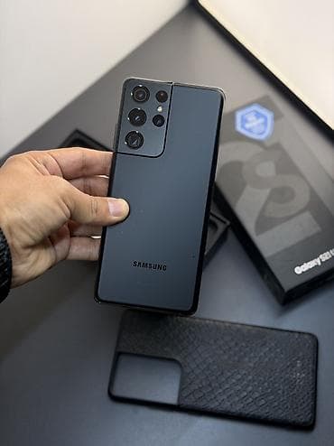 Техника жана электроника: Samsung Galaxy S21 Ultra, Колдонулган, 128 ГБ, түсү - Кара, 1 SIM, 2 SIM, eSIM — 1
