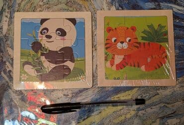 домик из картона: Пазлы-рамки Larsen с животными, плотный картон. Лошади: 10 350 сом — 4