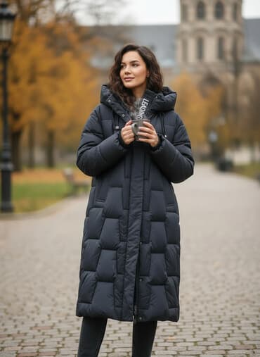 срочно продаю в связи с переездом: Пуховик, Длинная модель, Китай, 4XL — 1