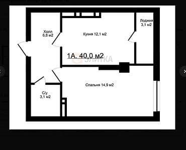 сдаю квартиру в токмаке: 1 комната, 40 м², Элитка, 11 этаж, Готовая ПСО (под самоотделку) — 2