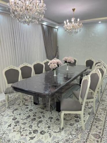 парикмахерские кресла в бишкеке: Стол и стул для зала, Б/у, Самовывоз, цвет - Серый — 4