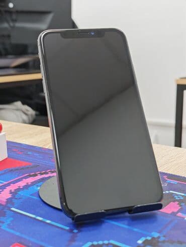 IPhone X, Б/у, 64 ГБ, Matte Silver, Чехол, 100 %