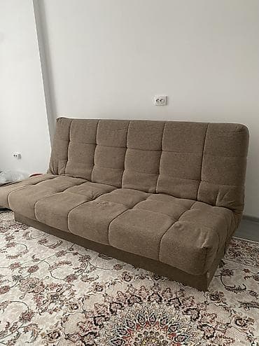 third edition solution: Диван раскладной, коричневый цвет. - Формат: прямой диван-клик-клак — 1
