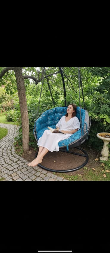 шкаф в прихожую с обувницей: Подвесное кресло, цвет - Голубой — 1