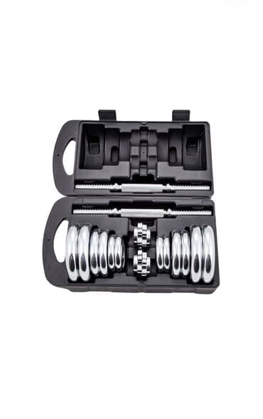 набор фишек для покера: Набор 20кг гантели и гриф хромированные Набор гантелей в кейсе 20 кг — 1