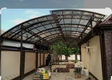 Навес, Арочный, Металл, Поликарбонат, Установка at lalafo.kg Навес, Арочный, Металл, Поликарбонат, Установка