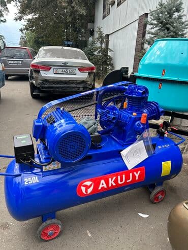 компрессор для колес: Фирма- Akujy Компрессор-на 250л. Трех-поршневой Размер поршня 90мм — 1