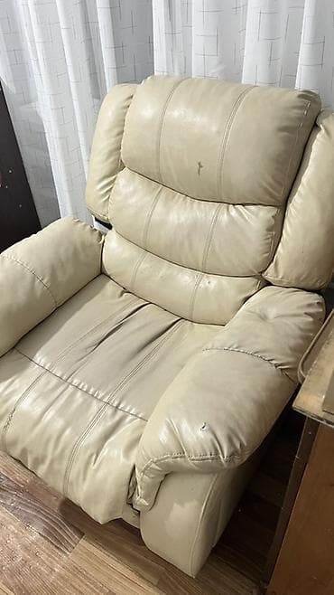 sofa bed: Кресло-реклайнер с выдвижной подножкой - Механический реклайнер — 8
