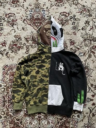 Мужская одежда: Худи на молнии BAPE (A Bathing Ape) Shark Full Zip, сплит-дизайн — 2