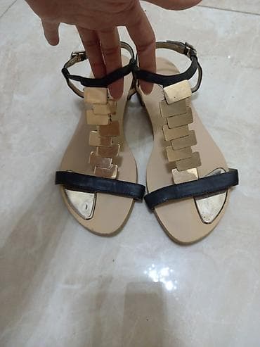 Личные вещи: Босоножки, 36.5, Basconi, Б/у, цвет - Черный, Самовывоз — 1