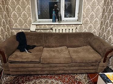 диваны из дерева: Прямой диван, Б/у — 2