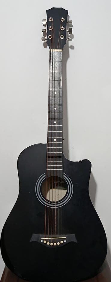 Гитары: Акустическая гитара с вырезом (cutaway), черный матовый цвет — 2