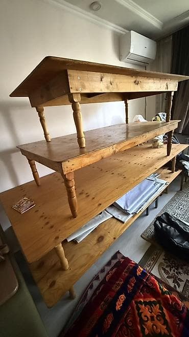 туалетный столики: Стол для кафе, Прямоугольный, цвет - Коричневый — 1