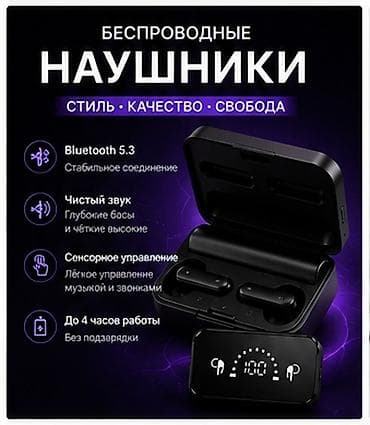 широкий монитор: Беспроводные наушники-вкладыши, Новый — 1