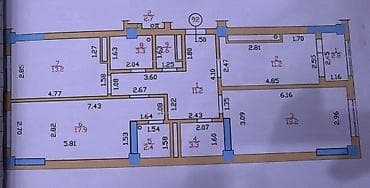 seven development: 3 комнаты, 82 м², Юг-2 мкр Элитка, 9 этаж — 2