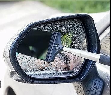 Щётка-скребок для боковых зеркал автомобиля с телескопической ручкой