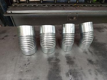 Оцинкованные гофрированные колена для вентиляции. О. д.100 дд125.П.О