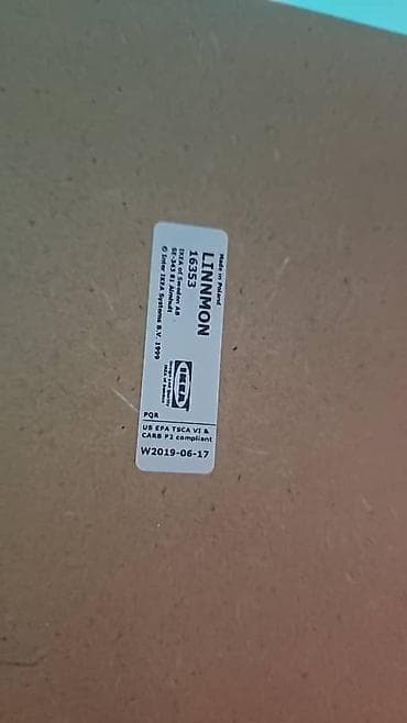 Мебель: Стол IKEA LINNMON - Столешница LINNMON, белая, с биркой «Made in — 3