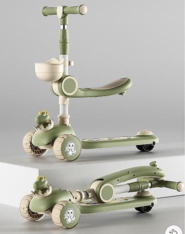 самокат для мальчика: Детский самокат, Трёхколёсный, Новый — 3