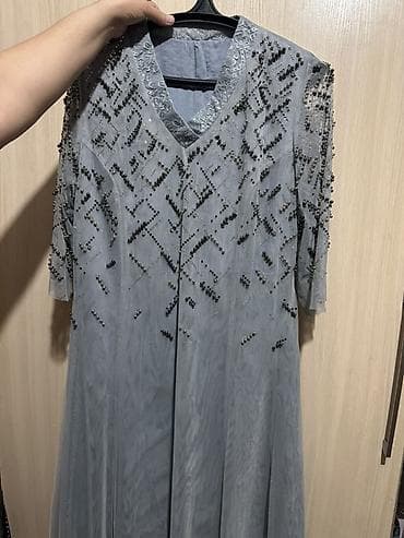 узбекская платье: Повседневное платье, Длинная модель, 2XL — 2