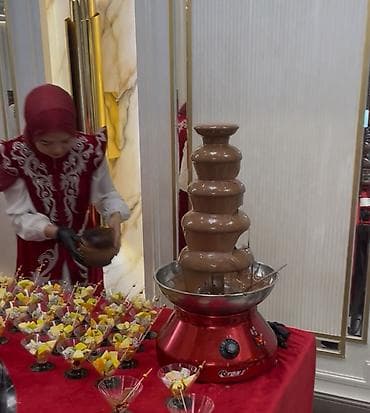 шоколад: Шоколадный фонтан для мероприятий - Пятиъярусный фонтан с плавным — 1
