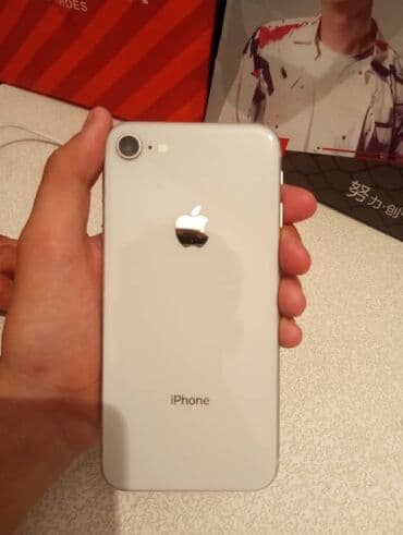 купить айфон 8 плюс новый оригинал: IPhone 8, Б/у, 64 ГБ, White Titanium, Защитное стекло, Зарядное устройство, Чехол, 80 % — 1
