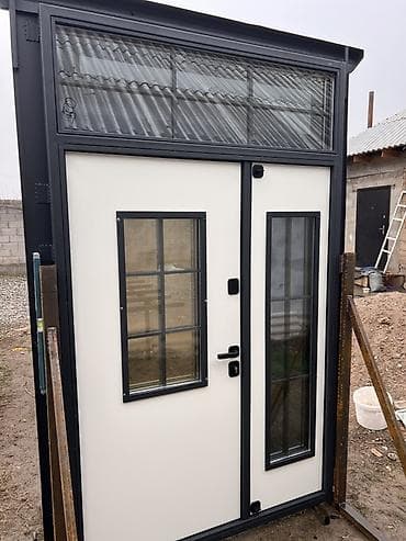 тиски слесарные маленькие: Двери для домов и квартир, Металлическая, Двухстворчатая, Кыргызстанская, цвет - Серый — 3