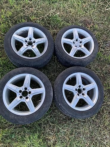 et35: Колеса в сборе 225 / 55 / R 17, Лето, Б/у, Комплект, Легковые, Литые, отверстий - 5 — 7