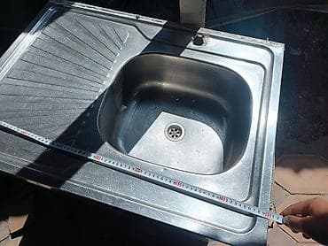 шкаф для раковины: Тумба для кухни, Б/у, С мойкой, Напольная, Самовывоз, цвет - Серый — 3