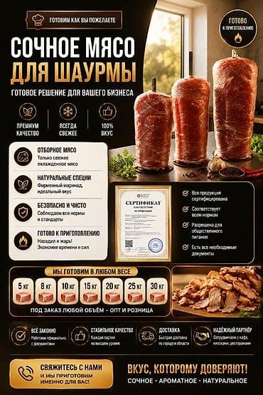 Сочное мясо для шаурмы — готовое решение для вашего бизнеса. Ключевые