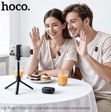 Петличные микрофоны: Беспроводной петличный микрофон HOCO L26 SMART AI ENC Стильный и — 9