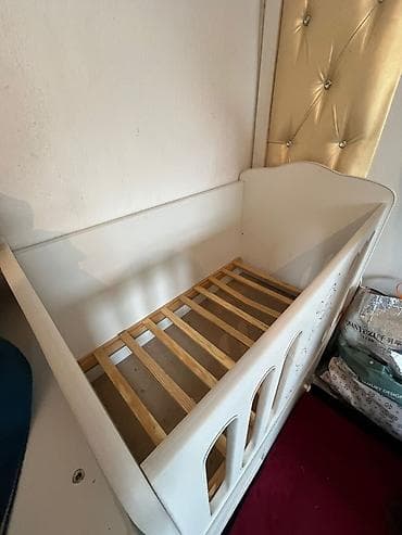 Үй жана бакча: Детская кроватка с рисунком Винни-Пуха - Материал: МДФ/дерево, каркас — 2