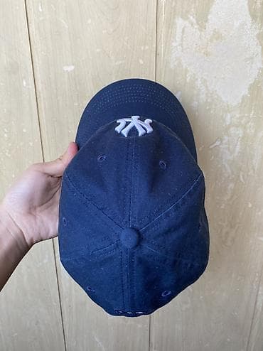 Головные уборы: Кепка NY (MLB) 🧢 Стильная тёмно-синяя кепка с логотипом New York — 3