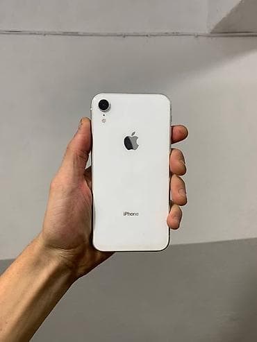 IPhone Xr, Б/у, 64 ГБ, Белый, Чехол, Кабель, 78 %