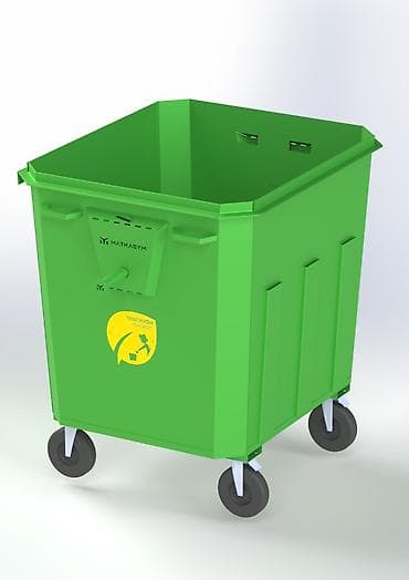 квас бочки: 1100 л металлический контейнер для мусора на колесах (для органических — 3