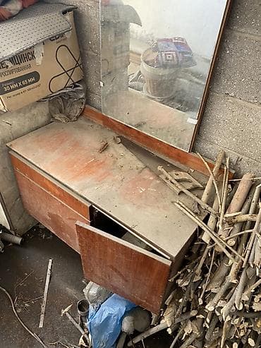 туалетный столик в спальню: Туалетный столик, С зеркалом, цвет - Коричневый, Дерево — 3