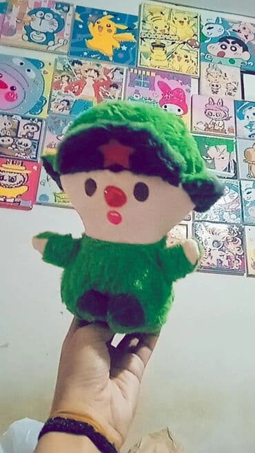 детские машинки на пульте управления: Мягкие игрушки-герои, набор: - Зеленая лягушка с выпуклыми глазками — 8