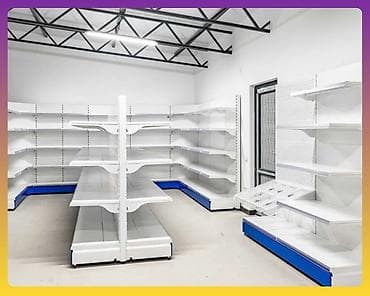 ремонт витрин: Торговый стеллаж металлическая полка для магазина, железная мебель — 7