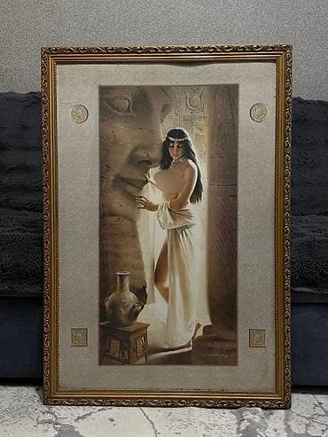 часы жогорку кенеш: Картина в раме «Египетская сцена» - Сюжет: женский образ в античном — 1