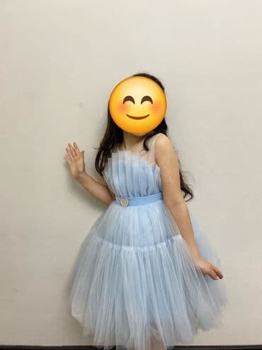 детская бальная обувь: Детское платье, цвет - Синий — 2