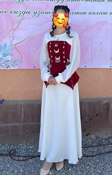 Кыз узатууга көйнөк, S, Корсети менен, Колдонулган, түсү - Ак