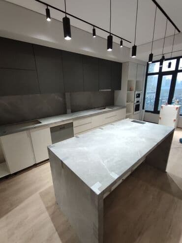 установка посудомойки: Фартук на кухне
Столешница — 3