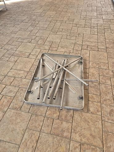 Раскройные столы: Стол алюминиевый, разборный, легкий (советский)размер 90на70 — 7