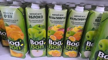 Bog Bon — фруктовые напитки в картонных упаковках с крышкой. Вкусы: -