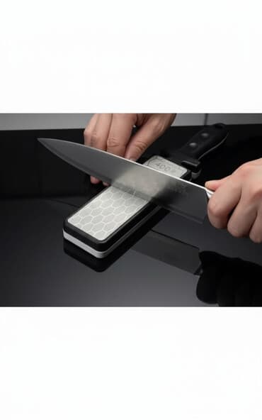 Двусторонний алмазный точильный камень для ножей. Зернистость 400