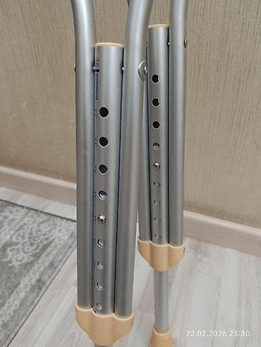 Инвалидные коляски: Подмышечные костыли, пара - Материал: легкий алюминий с усиленными — 4