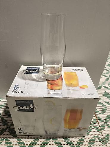 лимит: Набор новых, стеклянных стаканов Durobor BREK, 6 штук. - Объем — 1