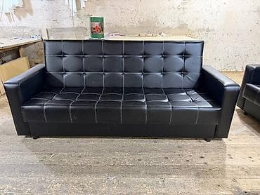 кожанный кресло: Прямой диван — 4