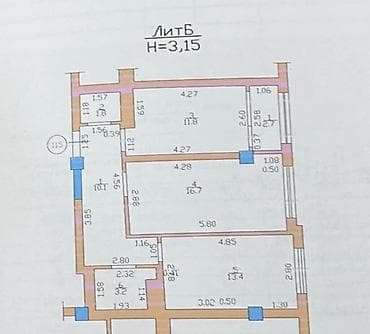 2 комнаты, 59 м², Шлагбаум Элитка, 9 этаж, ПСО (под самоотделку) — 5