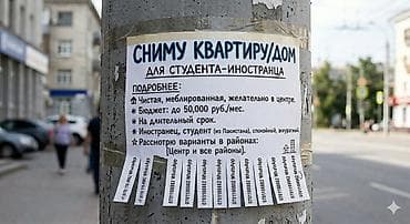 Сниму квартиру/дом для студента-иностранца. Требования: - Чистая